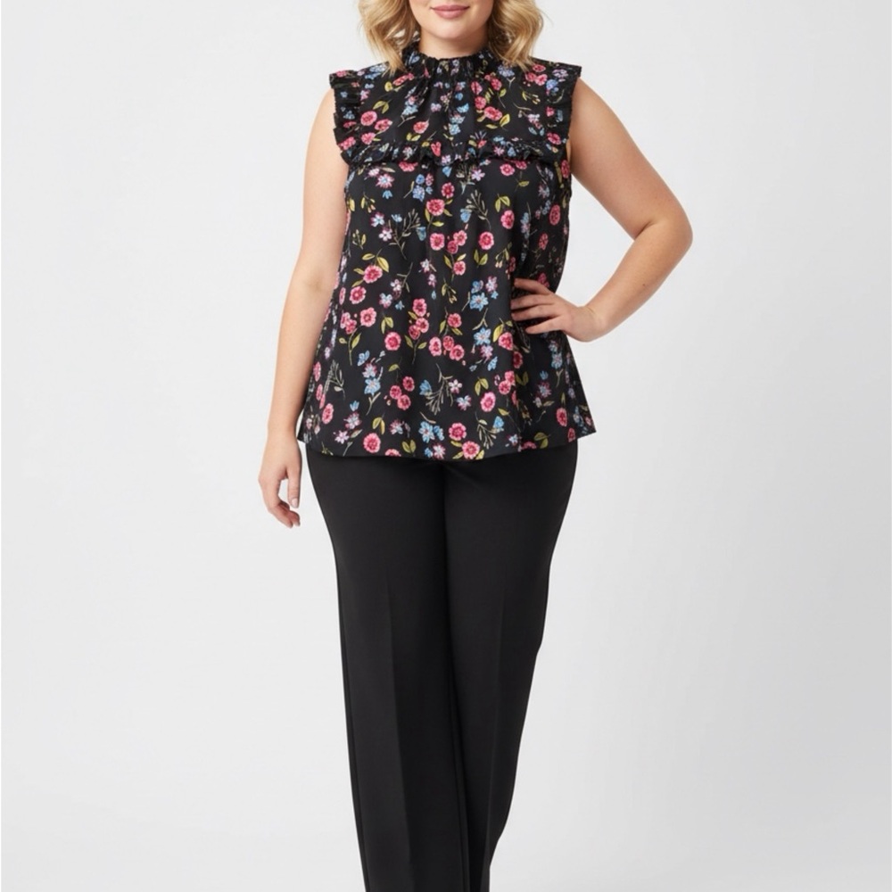 Kate Spade Black Floral Blouse